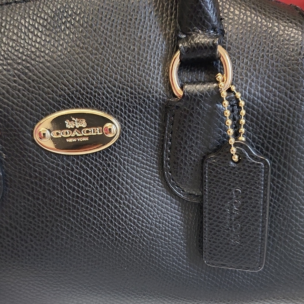 Coach Black Crossbody Bag with Gold Accents - Picture 10 of 12